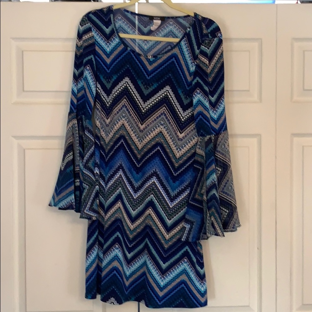 Blue Bell Sleeve Dress Like New